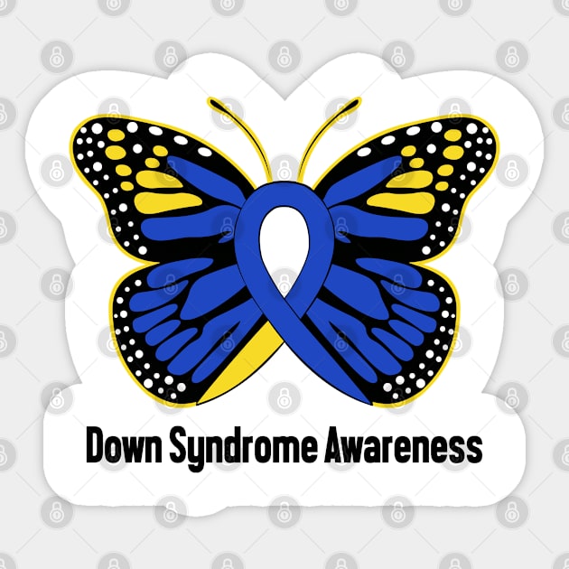 Down Syndrome Awareness Butterfly Hope Sticker by Shaniya Abernathy